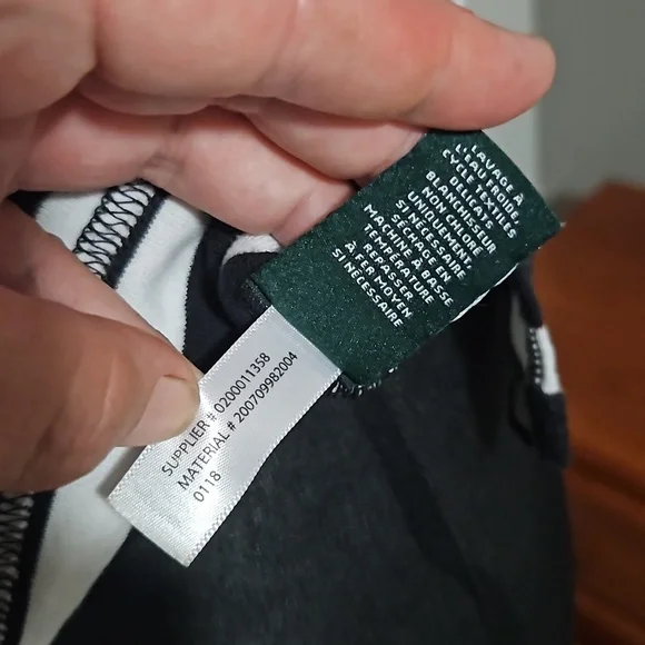 Ralph Lauren Cotton Black & White Stripped Ladies Top Size S. Sleeves ½-Length - Picture 10 of 11